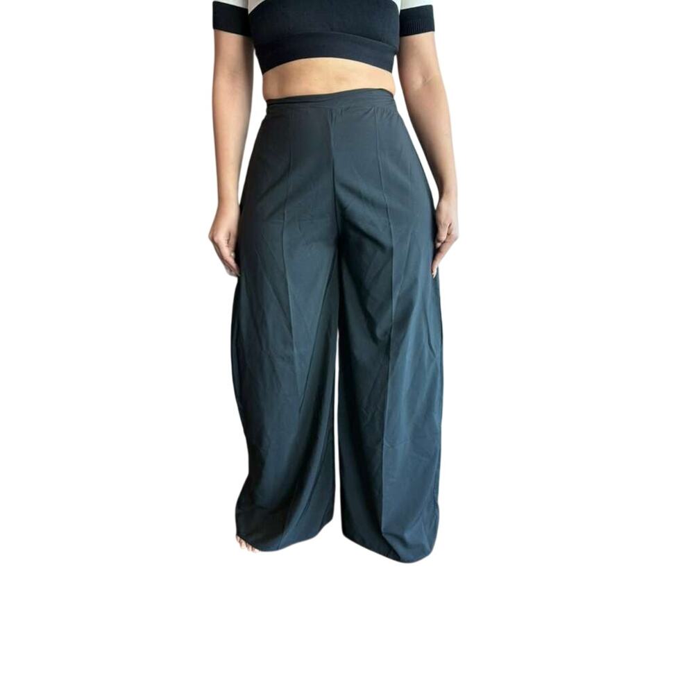 High-Rise Black Wide Leg Pants for Women